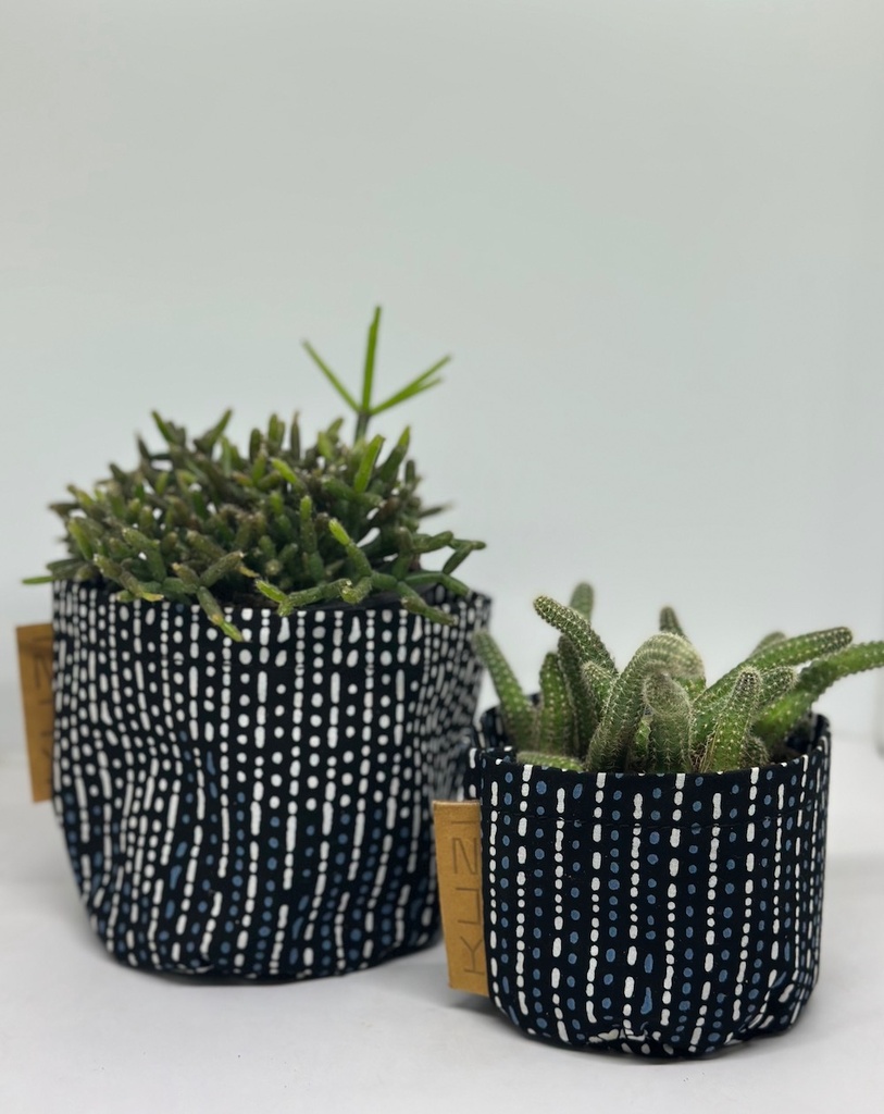 Morse Code Kitenge Planter