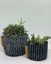 Morse Code Kitenge Planter