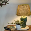 Ceramic Lamp Base in Peacock Green (M)